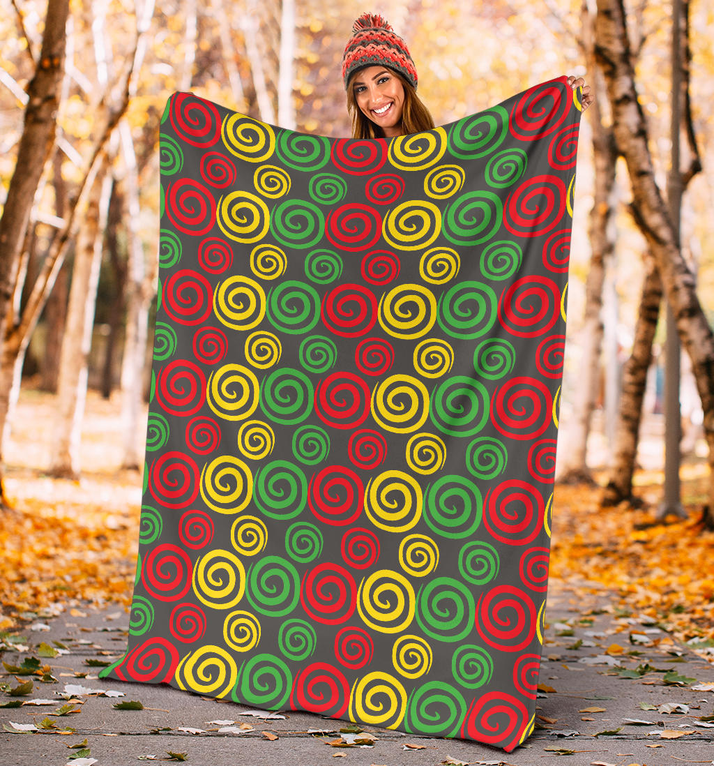 Rastafarian Pattern Print Design A05 Premium Blanket