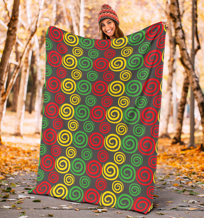 Rastafarian Pattern Print Design A05 Premium Blanket