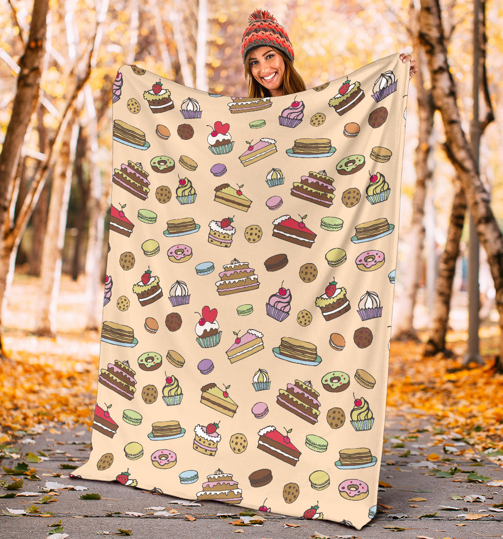Cake Pattern Print Design 03 Premium Blanket