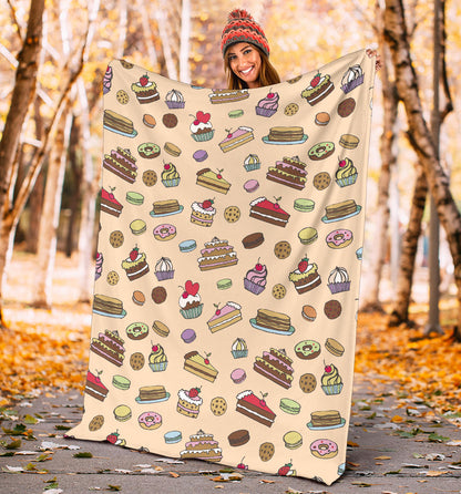 Cake Pattern Print Design 03 Premium Blanket