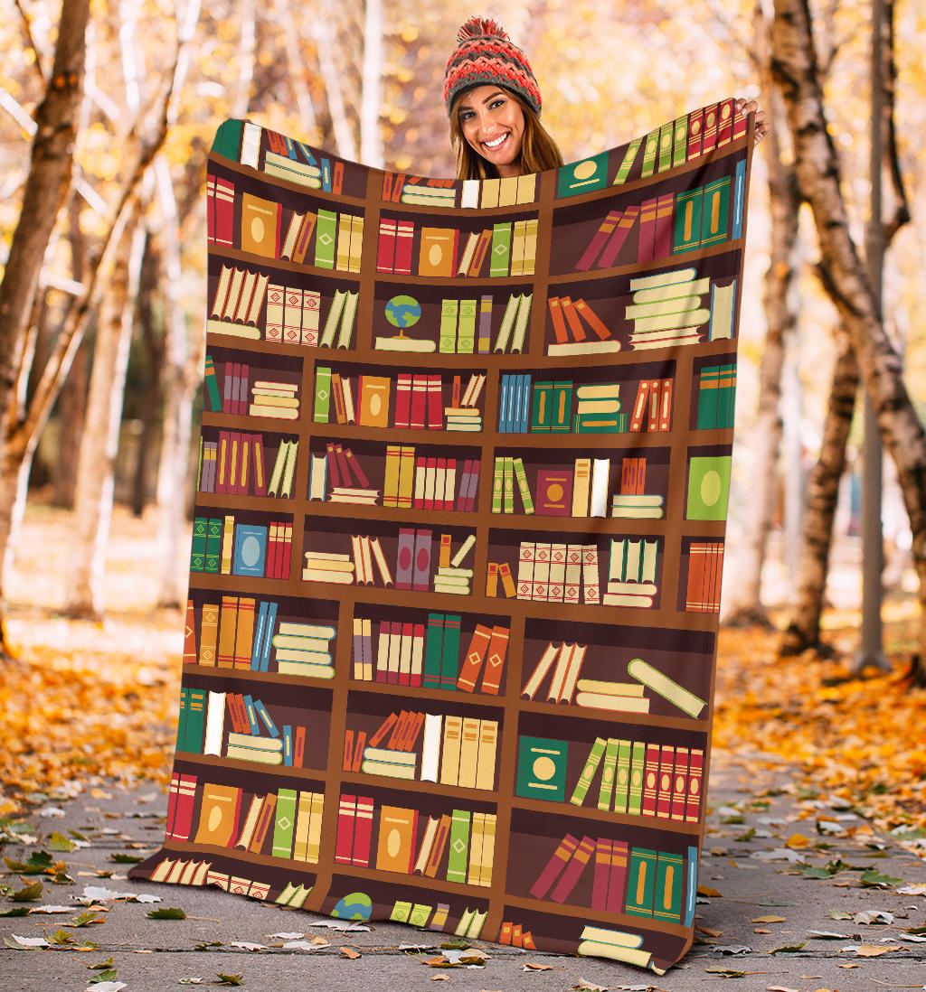 Book Pattern Print Design 06 Premium Blanket
