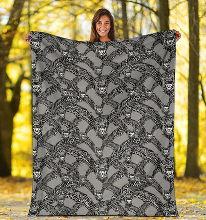 Bat Pattern Print Design 04 Premium Blanket