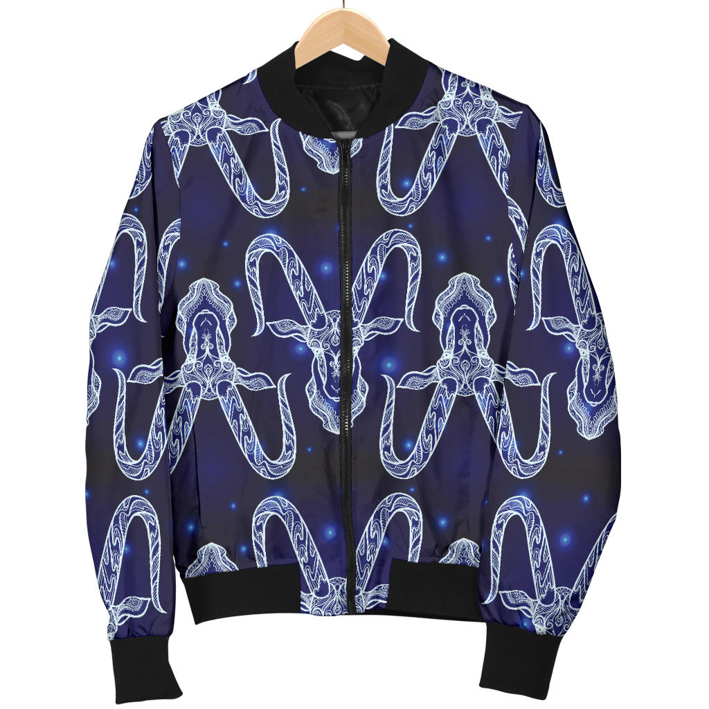 Capricorn Zodiac Pattern Print Design 03 Men Bomber Jacket