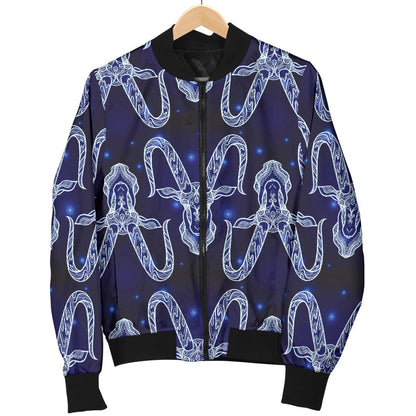 Capricorn Zodiac Pattern Print Design 03 Men Bomber Jacket