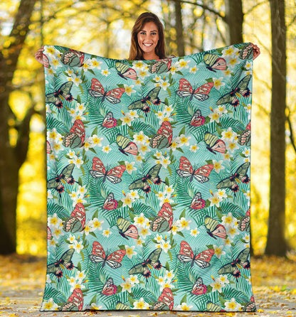 Butterfly Pattern Print Design 09 Premium Blanket