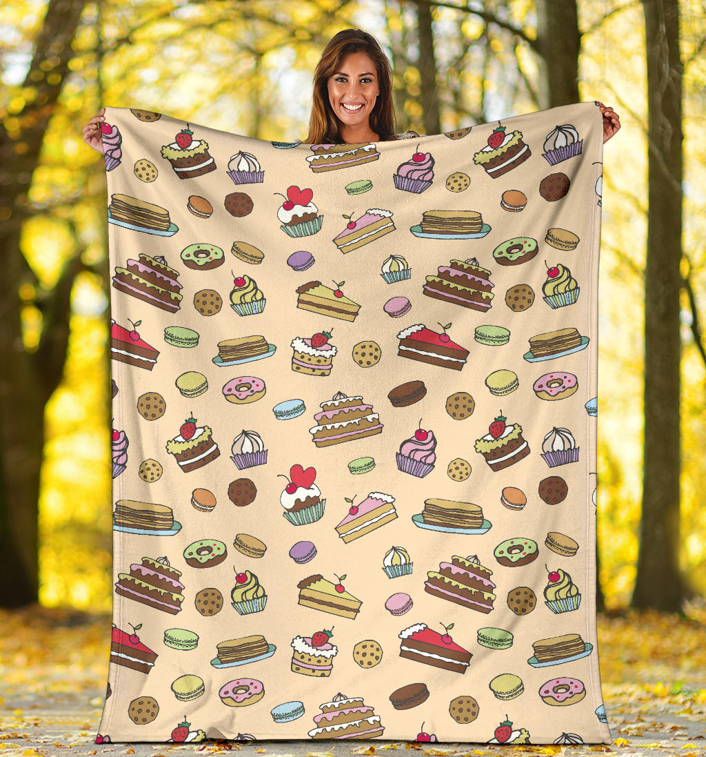Cake Pattern Print Design 03 Premium Blanket