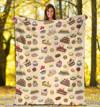 Cake Pattern Print Design 03 Premium Blanket
