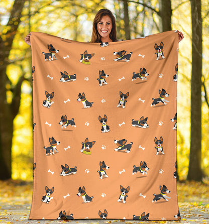 Basenji Pattern Print Design 01 Premium Blanket