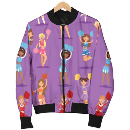Cheerleader Pattern Print Design 02 Men Bomber Jacket