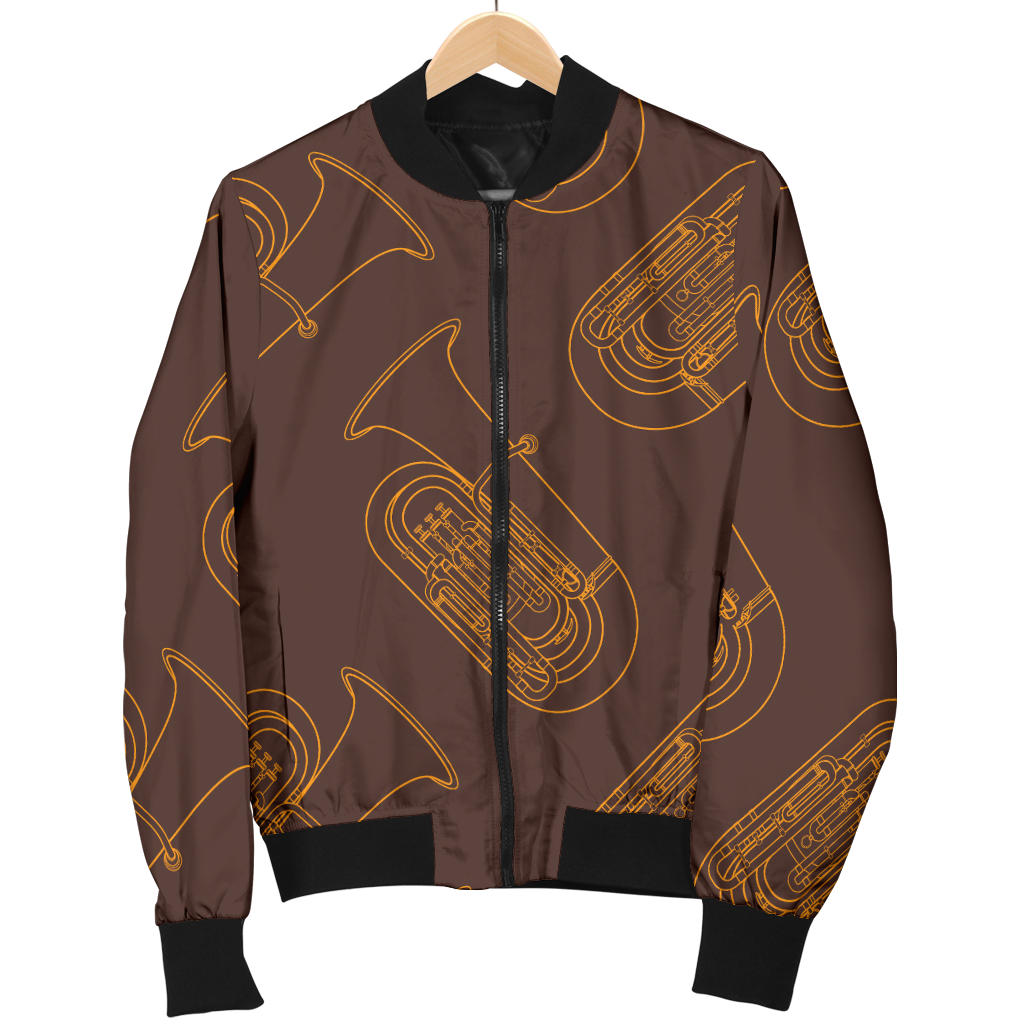 Tuba Pattern Print Design 02 Men Bomber Jacket