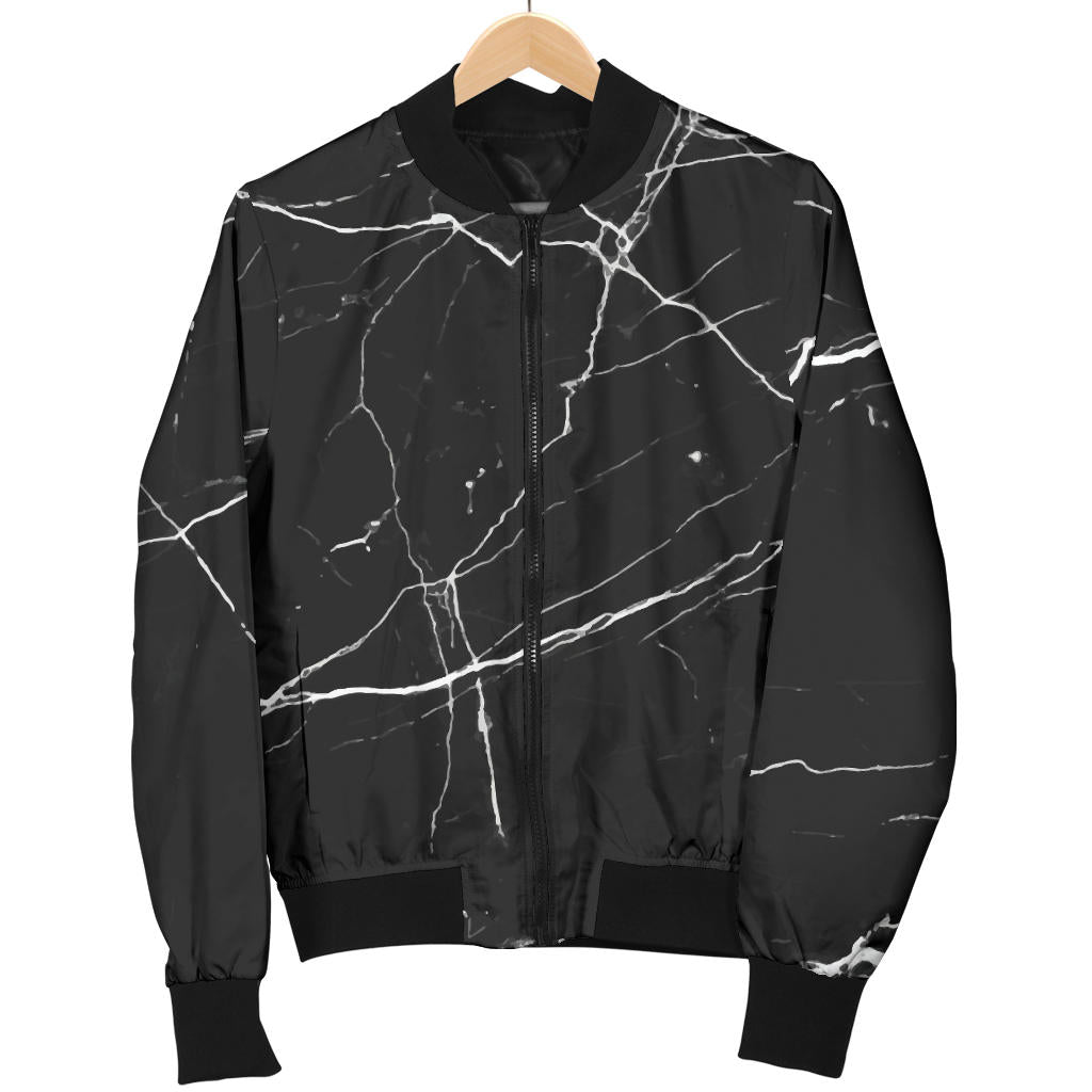 Marble Pattern Print Design 04 Men Bomber Jacket