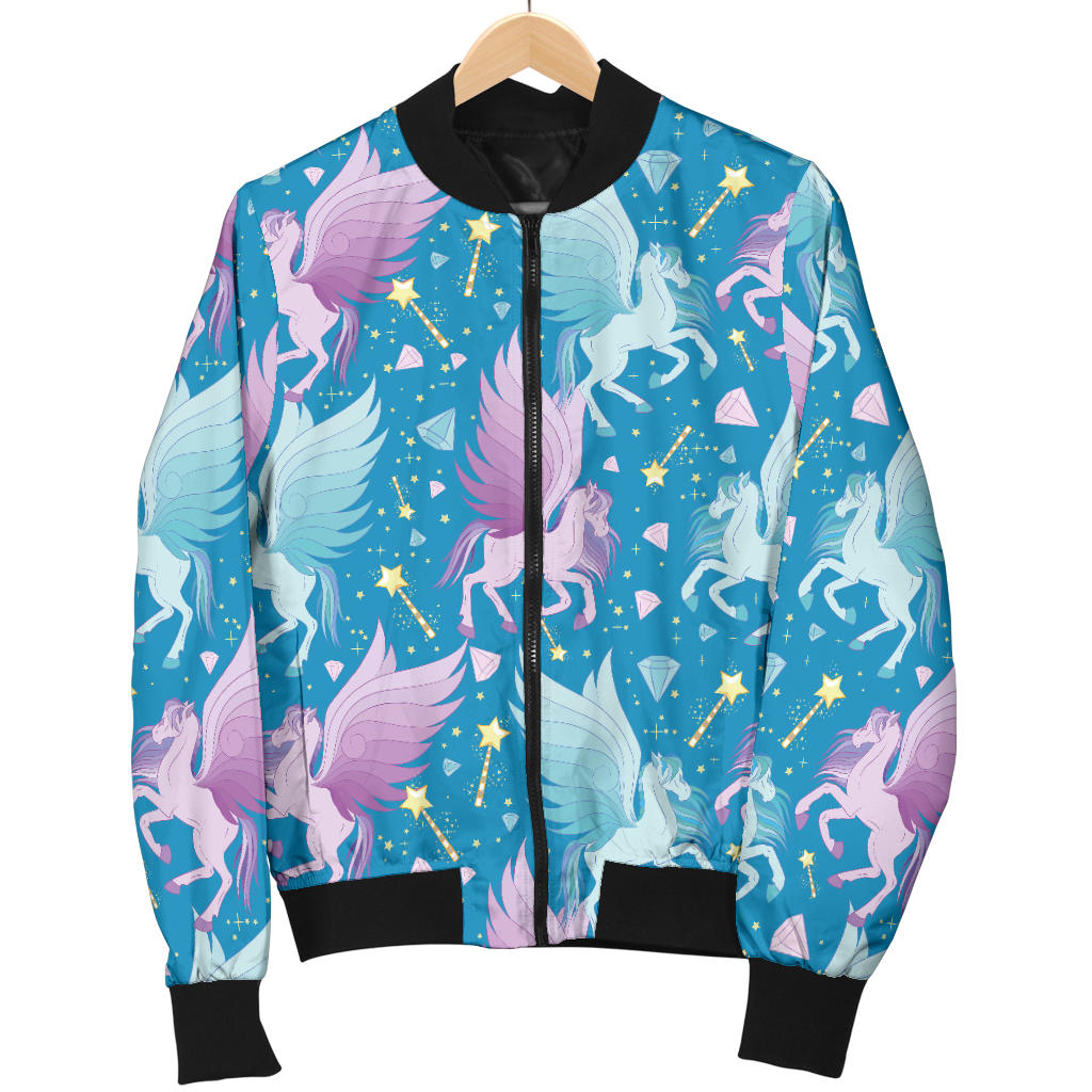 Pegasus Pattern Print Design 04 Men Bomber Jacket