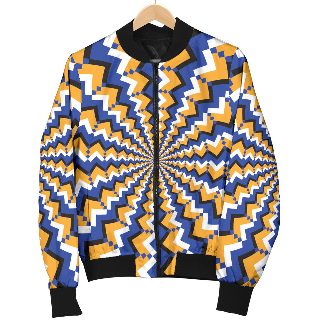 Optical illusion Pattern Print Design A01 Men Bomber Jacket
