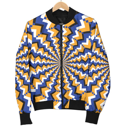 Optical illusion Pattern Print Design A01 Men Bomber Jacket