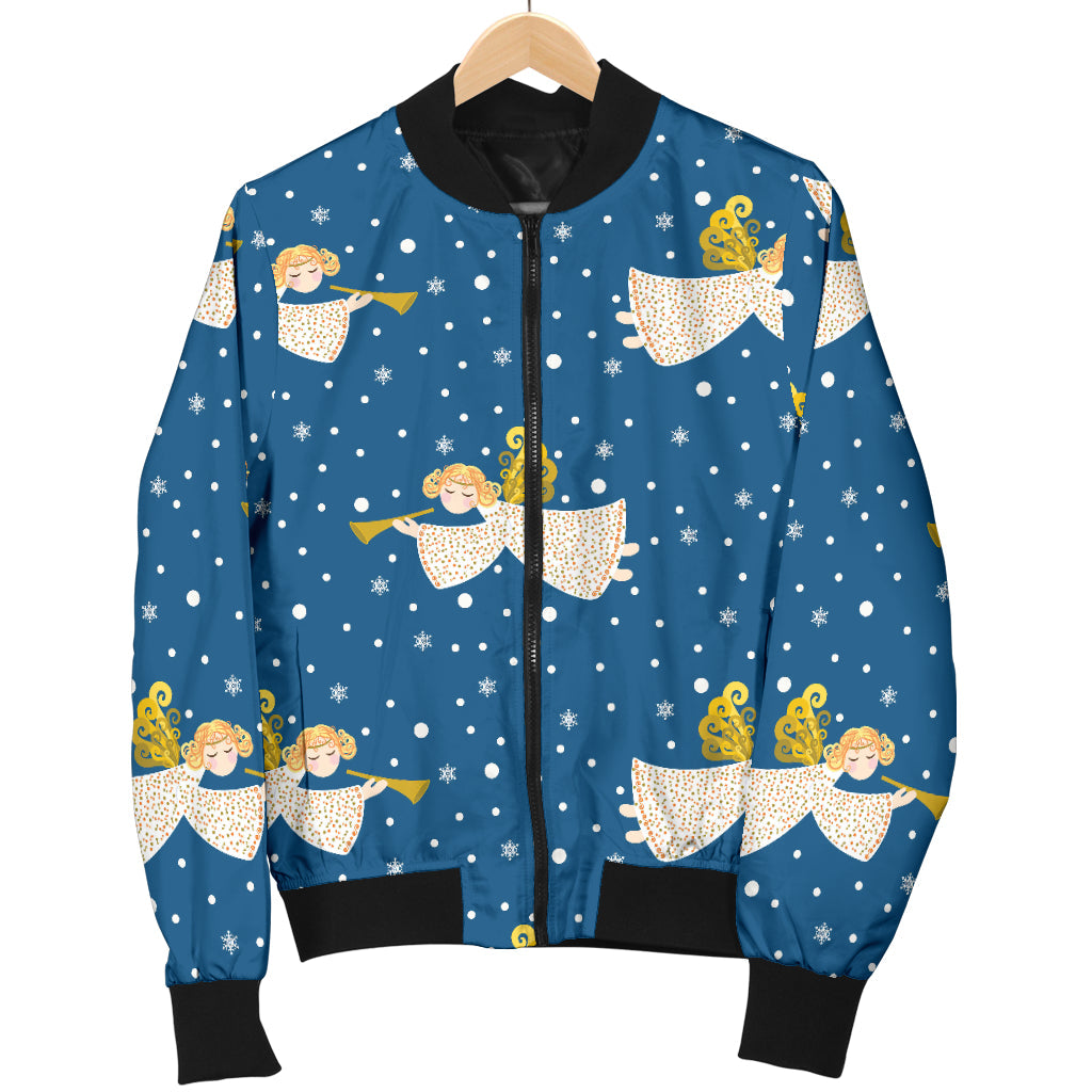 Angel Pattern Print Design 08 Men Bomber Jacket