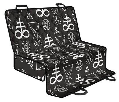 Pentagram Pattern Print Design A04 Rear Dog Car Seat Cover Hammock