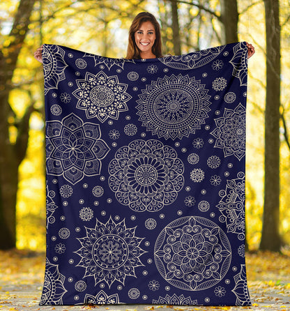 Mandala Pattern Print Design 02 Premium Blanket