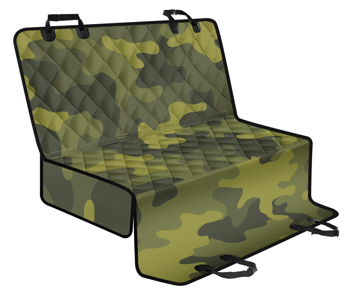 Military Camouflage Pattern Print Design 02 Rear Dog Car Seat Cover Hammock