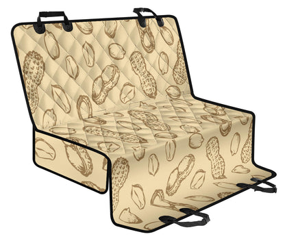 Peanut Pattern Print Design A02 Rear Dog Car Seat Cover Hammock