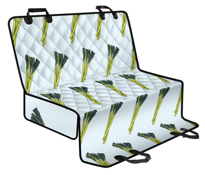Leek Pattern Print Design 03 Rear Dog Car Seat Cover Hammock
