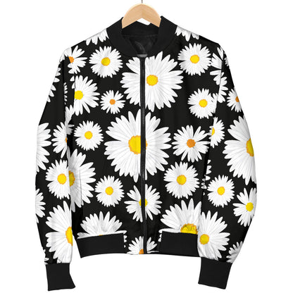 Daisy Pattern Print Design 01 Men Bomber Jacket