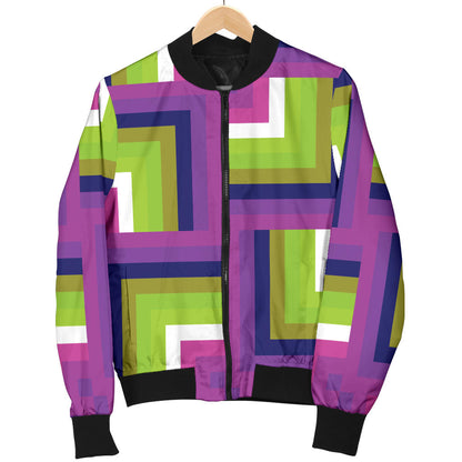 Optical illusion Pattern Print Design A05 Men Bomber Jacket