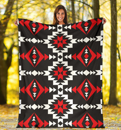Navajo Pattern Print Design A02 Premium Blanket