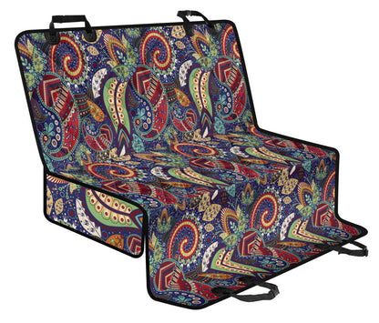Paisley Boho Pattern Print Design A03 Rear Dog Car Seat Cover Hammock