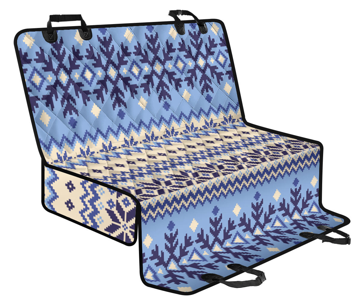 Nordic Pattern Print Design A03 Rear Dog Car Seat Cover Hammock