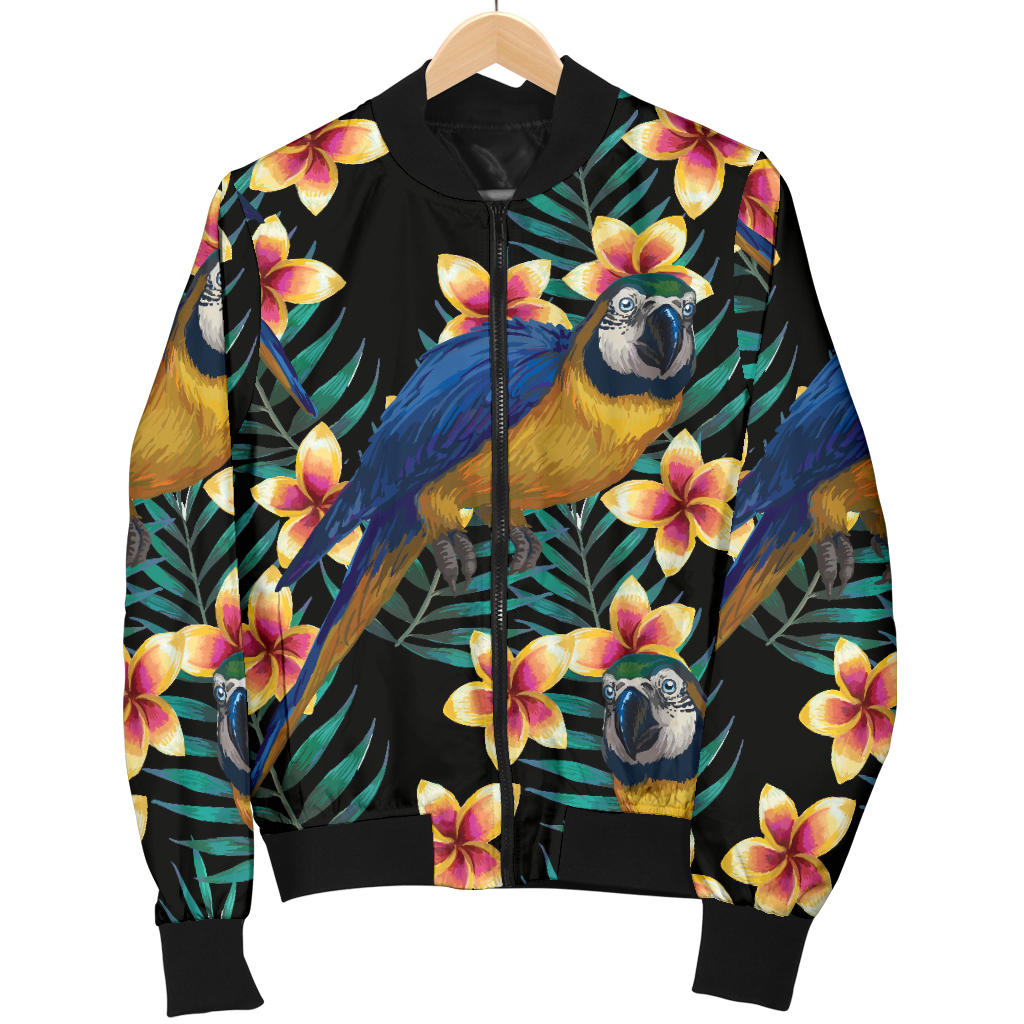 Macaw Pattern Print Design 01 Men Bomber Jacket