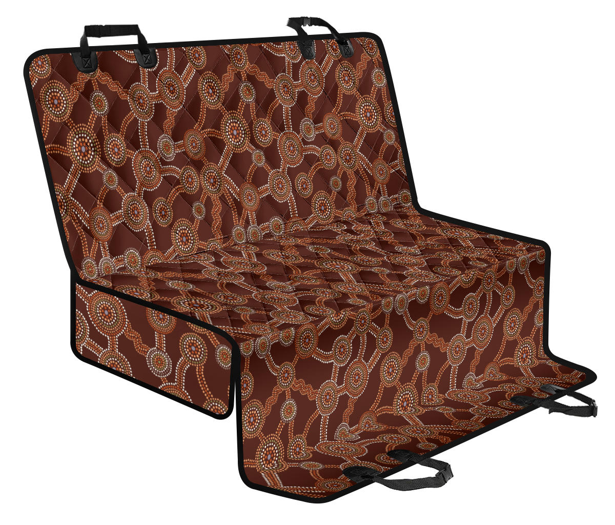 Aboriginal Pattern Print Design 03 Rear Dog Car Seat Cover Hammock