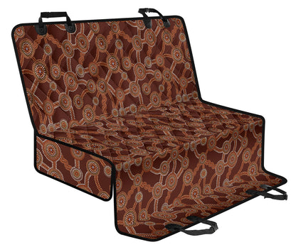 Aboriginal Pattern Print Design 03 Rear Dog Car Seat Cover Hammock