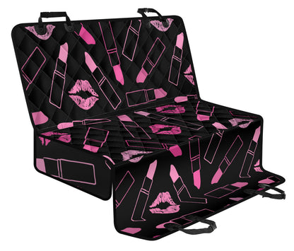 Lipstick Pink Pattern Print Design 01 Rear Dog Car Seat Cover Hammock