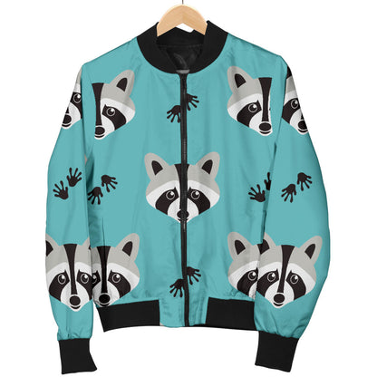 Raccoon Pattern Print Design A01 Men Bomber Jacket