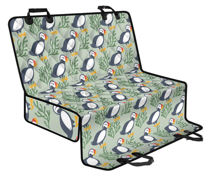 Puffin Pattern Print Design A04 Rear Dog Car Seat Cover Hammock