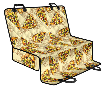 Pizza Pattern Print Design A01 Rear Dog Car Seat Cover Hammock