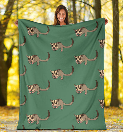 Sugar Glider Pattern Print Design 01 Premium Blanket