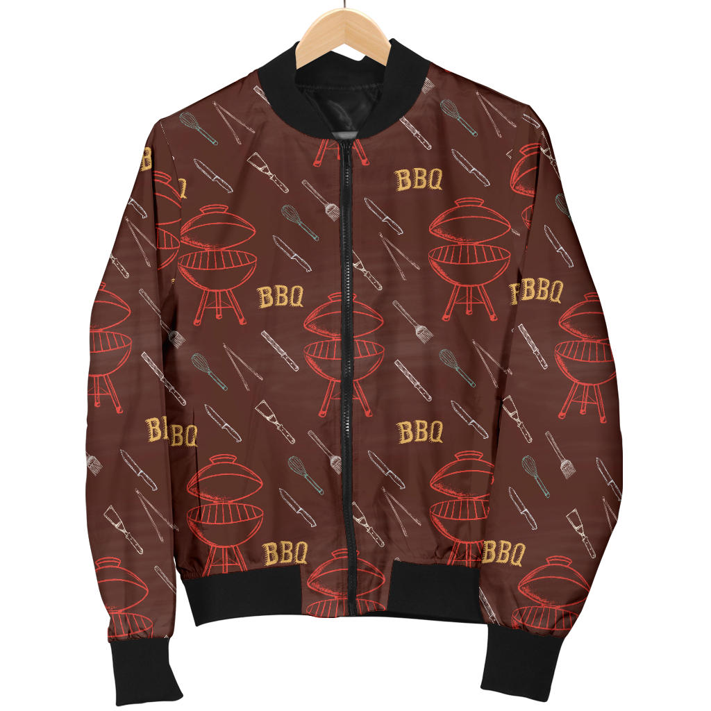 Barbecue Pattern Print Design 01 Men Bomber Jacket