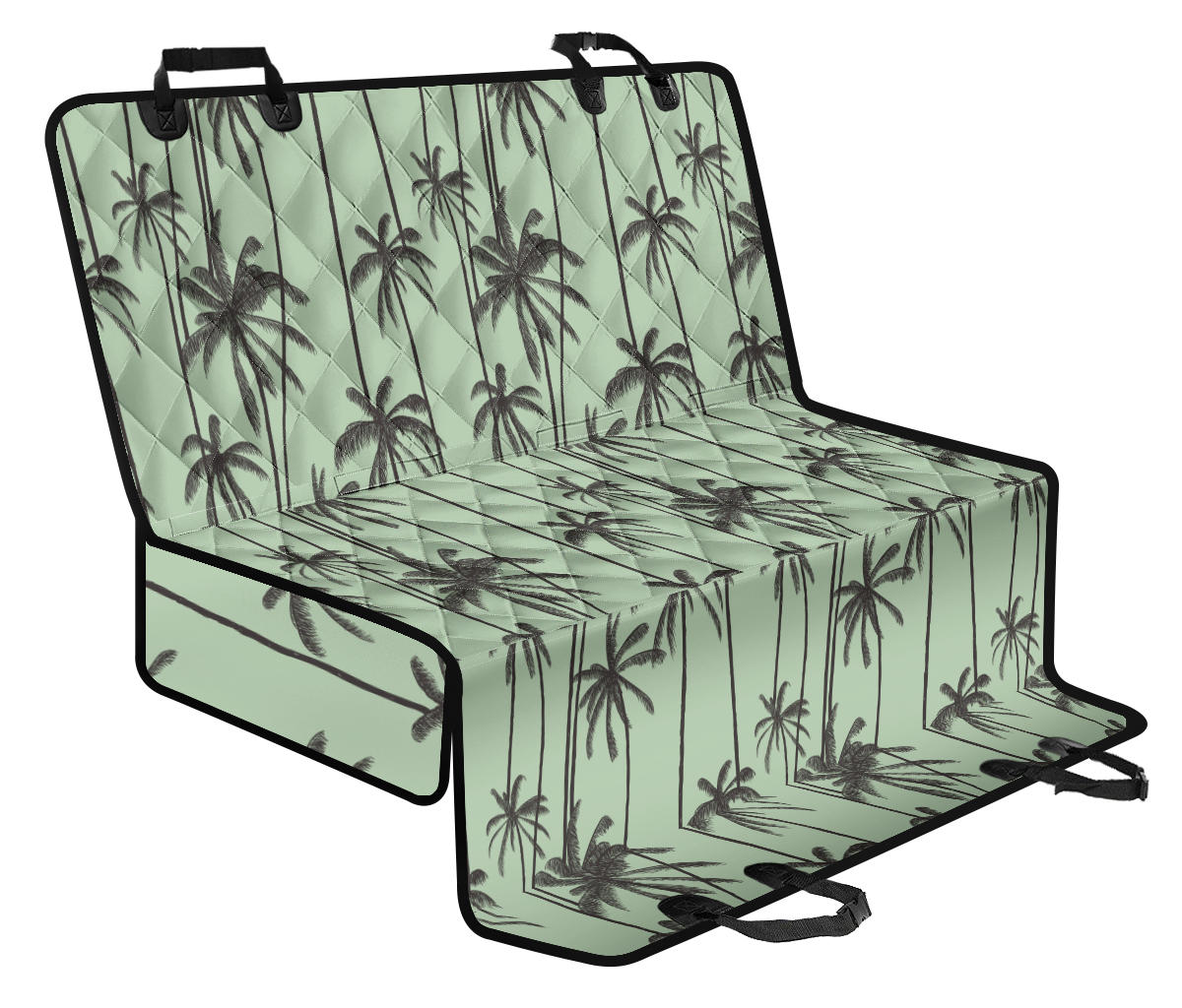 Palm Tree Pattern Print Design A04 Rear Dog Car Seat Cover Hammock