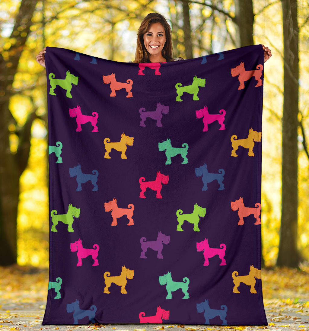Schnauzers Pattern Print Design A05 Premium Blanket
