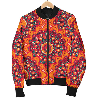 Bohemian Pattern Print Design 04 Men Bomber Jacket