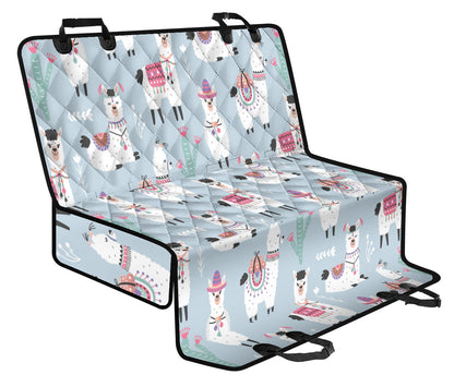 Llama Pattern Print Design 04 Rear Dog Car Seat Cover Hammock