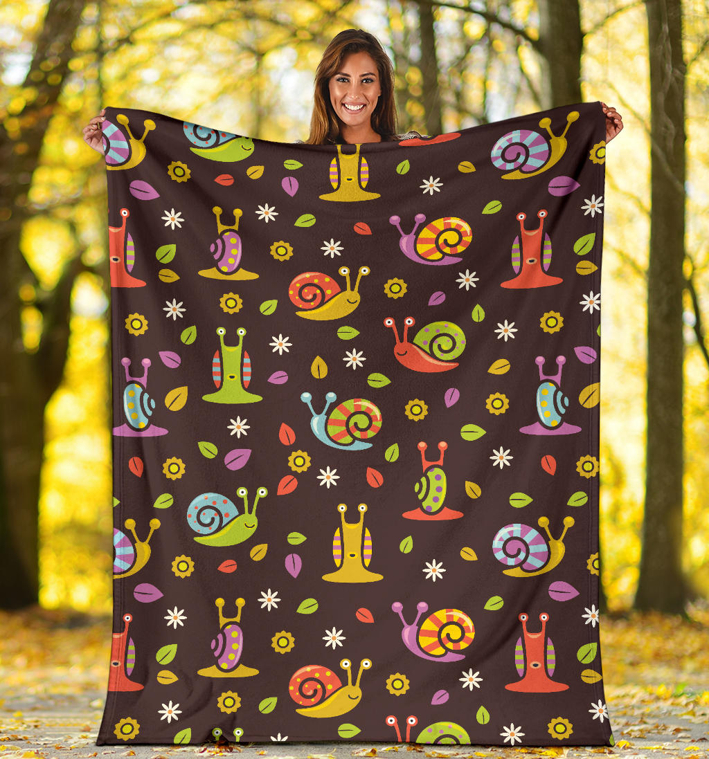 Snail Pattern Print Design 01 Premium Blanket