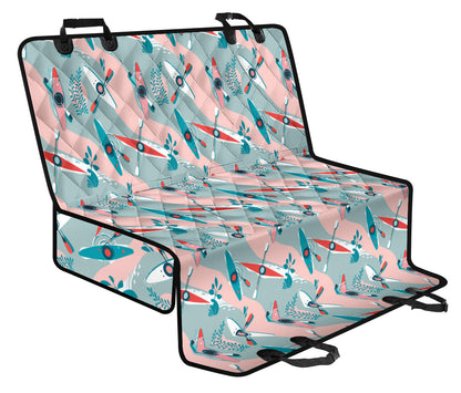 Kayak Pattern Print Design 05 Rear Dog Car Seat Cover Hammock