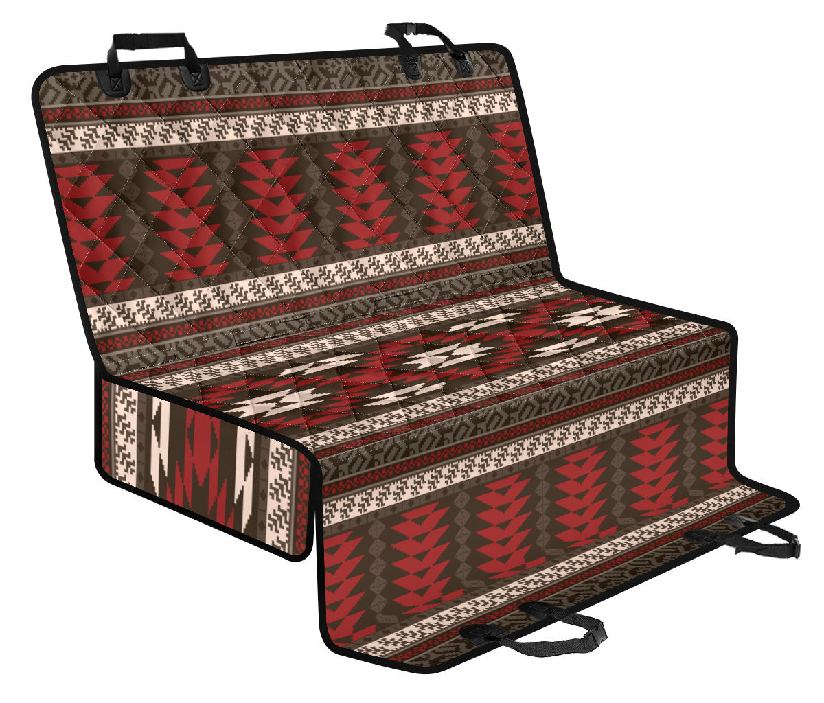 Native Pattern Print Design A03 Rear Dog Car Seat Cover Hammock