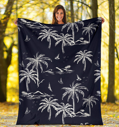 Pacific island Pattern Print Design A02 Premium Blanket