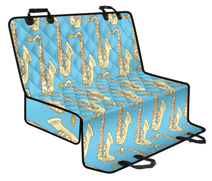 Saxophone Pattern Print Design 03 Rear Dog Car Seat Cover Hammock