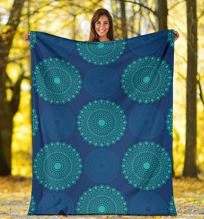 Medallion Pattern Print Design 04 Premium Blanket
