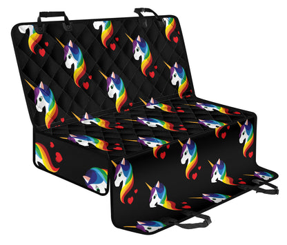 Rainbow Unicorn Pattern Print Design A03 Rear Dog Car Seat Cover Hammock