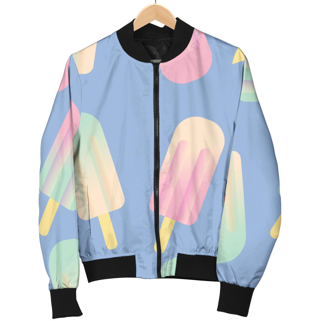 Ice Cream Pattern Print Design 05 Men Bomber Jacket